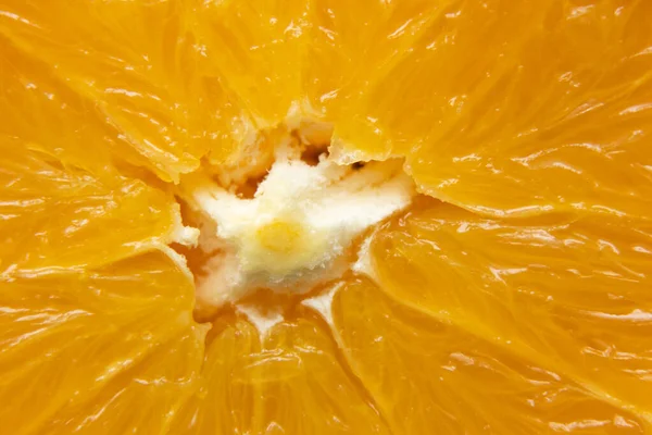 Slice Orange Cut Macro Photo Fruit Background — Fotografia de Stock