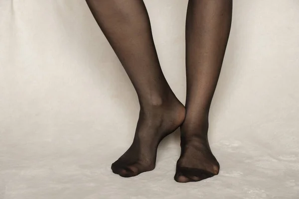 Women Feet In Pantyhose