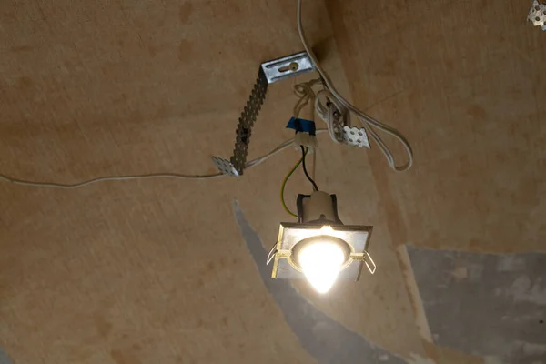 replacement of electric lighting and wires on the ceiling in the apartment, repair