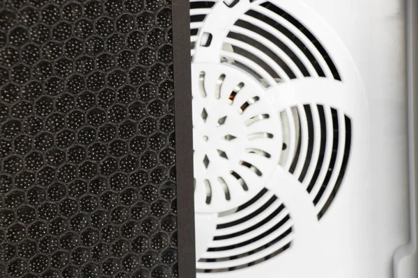 air purifier filter for apartment as background close-up