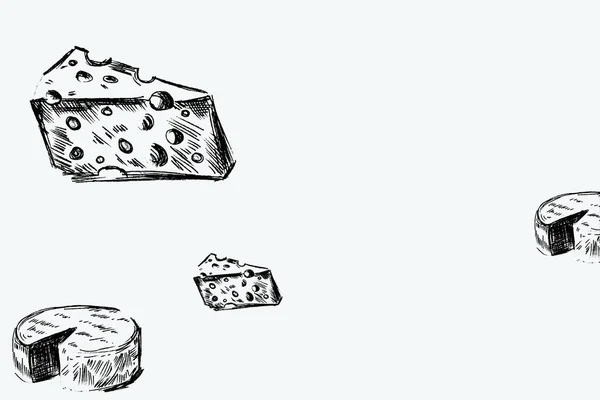 Metin Peynir Için Yeri Olan Izole Bir Arkaplanda Yazısıyla Peynir — Stok fotoğraf