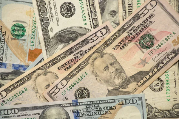 Αμερικανικά Δολάρια Φόντο Από Κοντά — Φωτογραφία Αρχείου