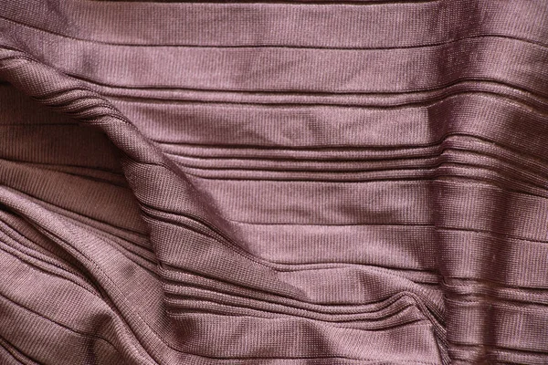 Tessuto Seta Marrone Gessato Come Sfondo Primo Piano Moda — Foto Stock