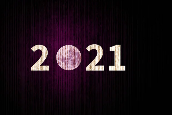 2021 Texture Moon Numbers Space Background Space Exploration 2021 — Stock Photo, Image