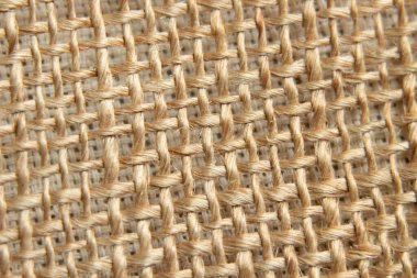arkaplan makro fotoğrafı olarak bej çuval bezi kumaşı