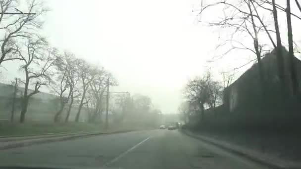 Ukraine Dnipro 2021 Filming Video Car Movement City Roads Urban — Vídeo de Stock