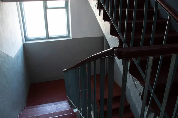 Staircase Entrance Multi Storey Building Ukraine Dark Staircase House — Stock Photo, Image