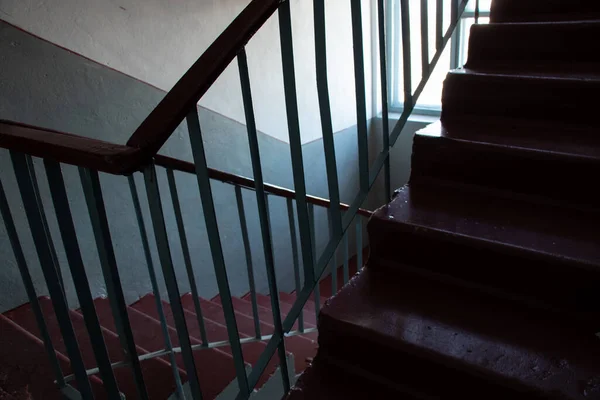 Staircase Entrance Multi Storey Building Ukraine Dark Staircase House — Stock Photo, Image