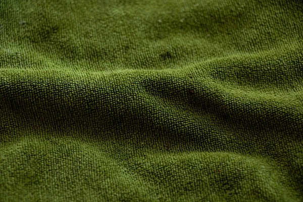 Зелений Який Рушник Террі Фон Крупним Планом — стокове фото