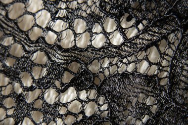 arkaplan olarak siyah dantel kumaş kapat