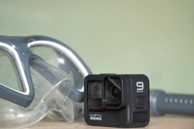 Ukrayna Dnepr 20.04.2021 - GoPro HERO 9 Siyah ve Şnorkel Maskesi, Tatil Hazırlığı