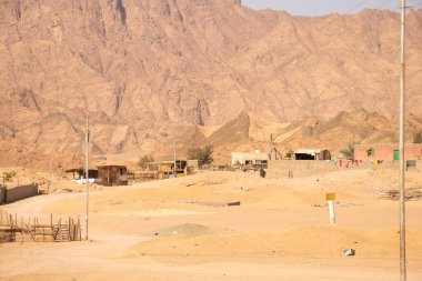 Çölde bir Bedevi evi, Dahab, Sharm el Sheikh, Mısır 'da, çölde bir buduin evi.