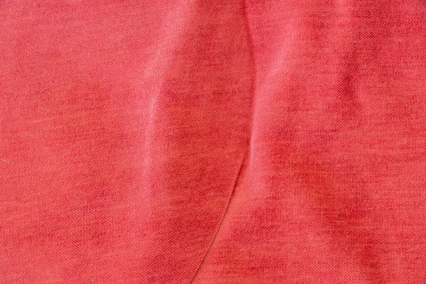 Pianura Tessuto Rosso Stropicciato Come Sfondo Primo Piano — Foto Stock
