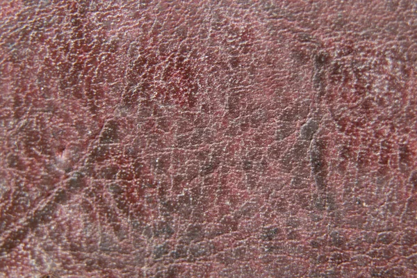 Gammal Röd Läder Som Bakgrund Makro Foto Läder Bakgrund — Stockfoto