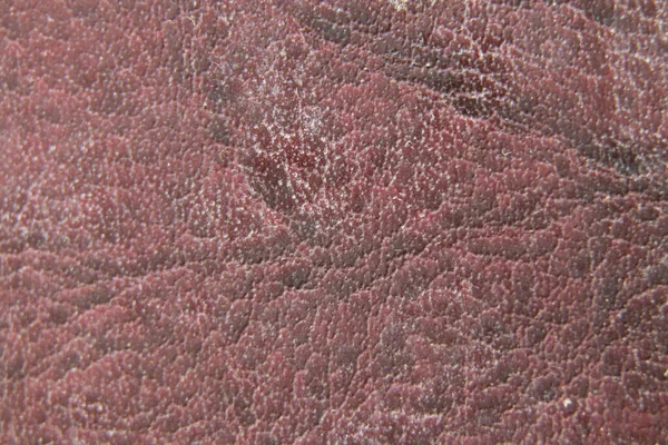 Couro Vermelho Velho Como Fundo Foto Macro Fundo Couro — Fotografia de Stock