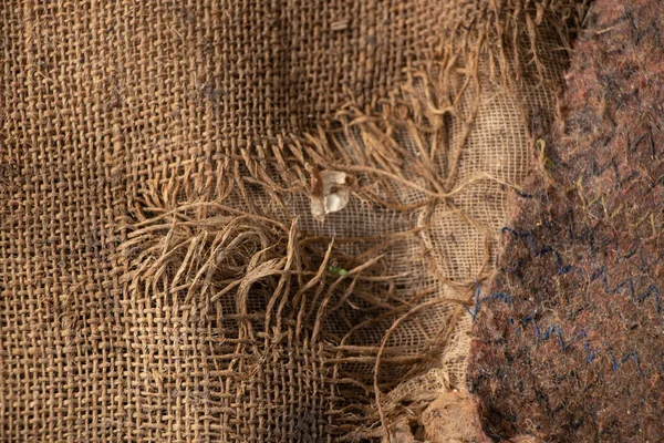 Oud Vuil Bruin Doek Als Achtergrond Close Bruin Doek — Stockfoto