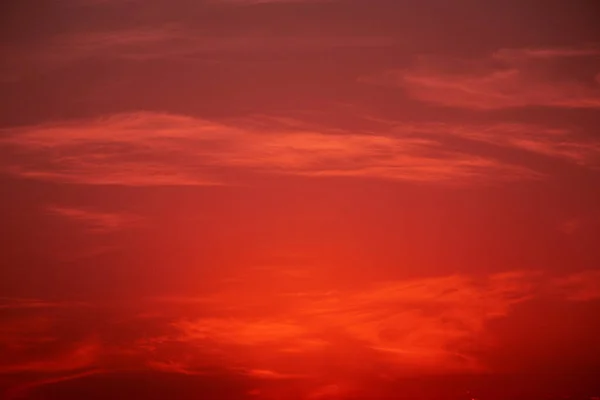 Coucher Soleil Dans Ciel Dans Lumière Rouge Ciel Coucher Soleil — Photo