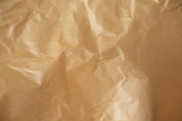 Crumpled Brown Paper Background Close — Stock Photo, Image