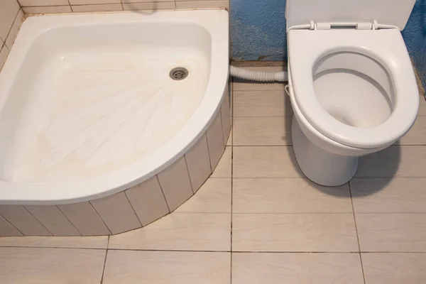 Ducha Pequeño Cuarto Baño Baño Apartamento Ducha — Foto de Stock