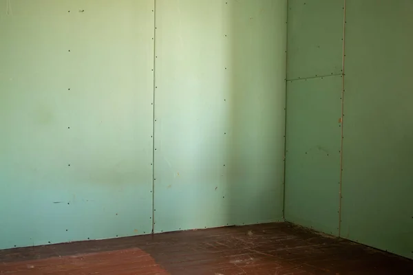 Dinding Plasterboard Tahan Kelembaban Ruangan Perbaikan Dinding Apartemen Plasterboard — Stok Foto