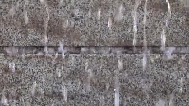 Stadt Rundbrunnen Damm Wasserfall Brunnen Nahaufnahme Wassertropfen Wasser — Stockvideo