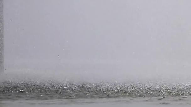 Stadt Rundbrunnen Damm Wasserfall Brunnen Nahaufnahme Wassertropfen Wasser — Stockvideo