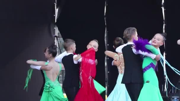 Ukraine Dnipro 2021 Spectacle Danse Jeunes Danseurs Sur Scène Pour — Video