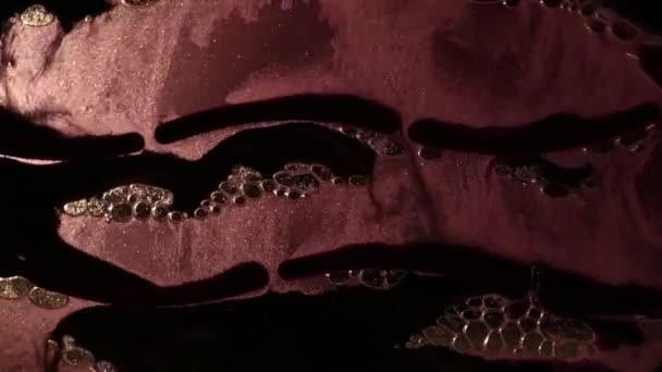 Песчаная Живопись Жидкостью Качестве Фона Темноте Видео Медитации Песок Медленно — стоковое видео