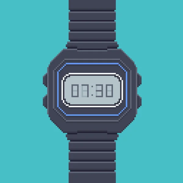 Wristwatch Pixel Art Illustration — Stock Vector
