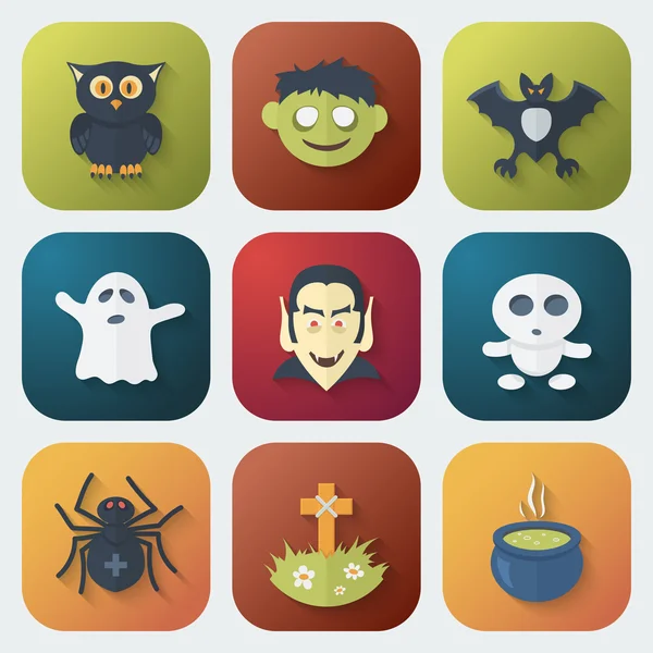 Set di icone di Halloween — Vettoriale Stock
