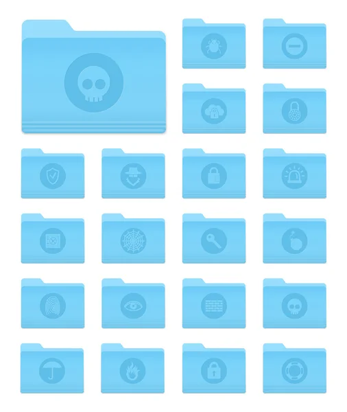 Carpetas OS X con iconos de seguridad — Foto de stock gratuita
