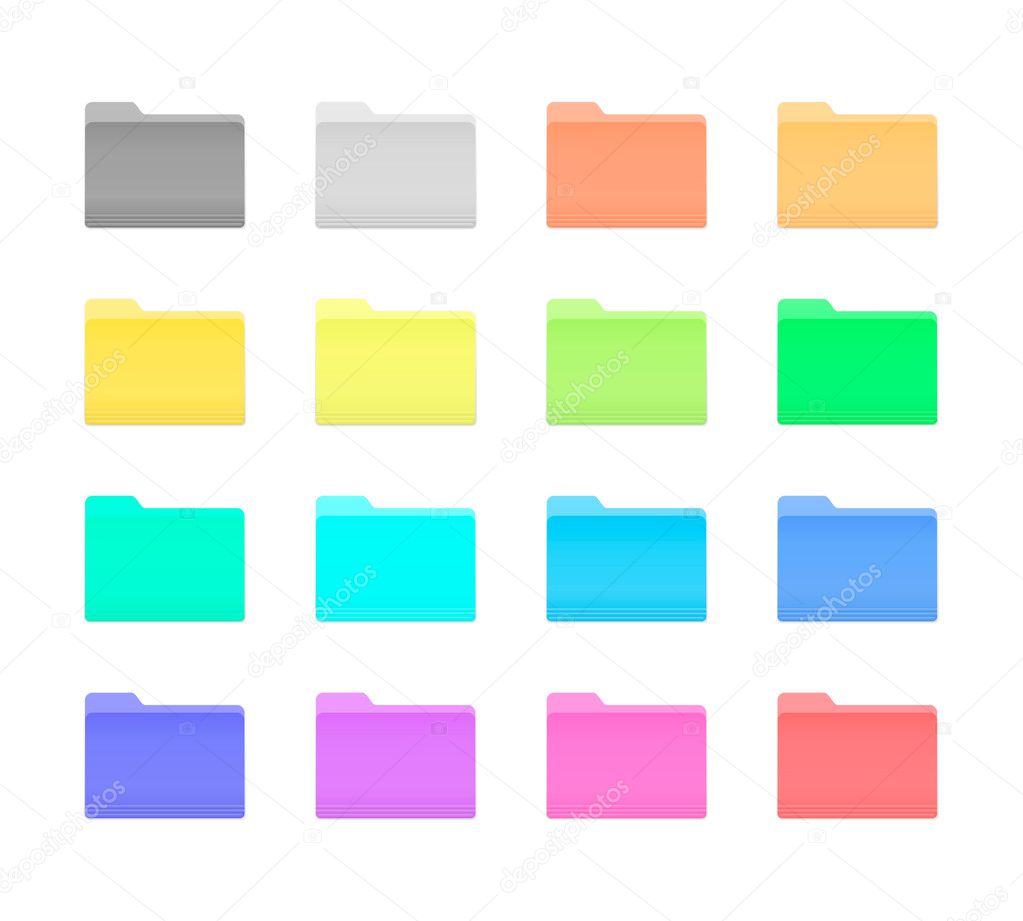 Colorful folder icons