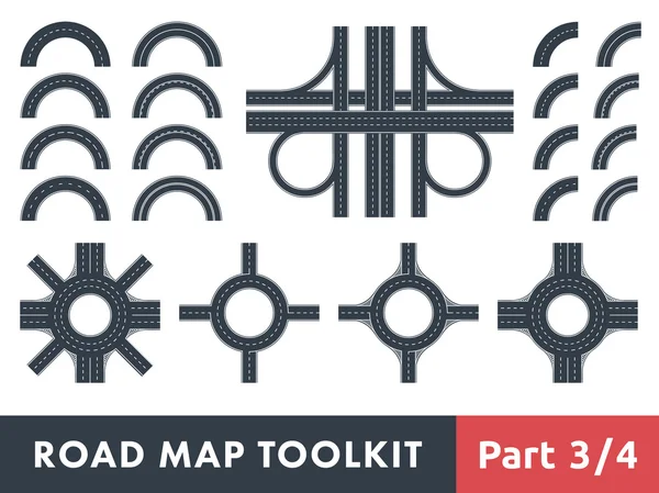 Cestovní mapa Toolkit — Stockový vektor