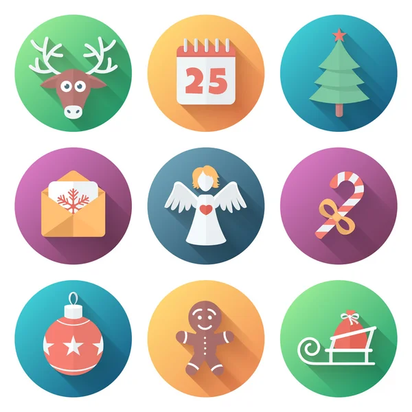 Christmas Icons Set — Stock Vector
