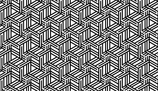 Pola geometris hitam dan putih - Stok Vektor