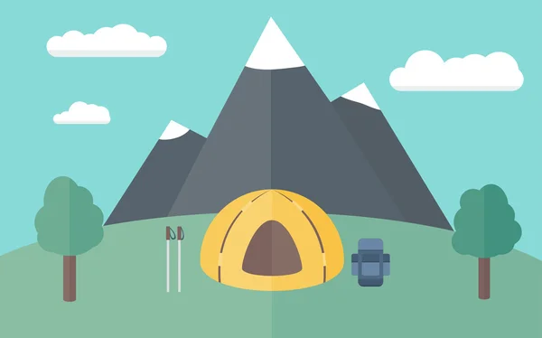 Camping — Vector de stoc