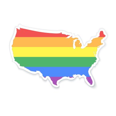 Amerika Birleşik Devletleri Lgbt bayrak renkleri Haritası