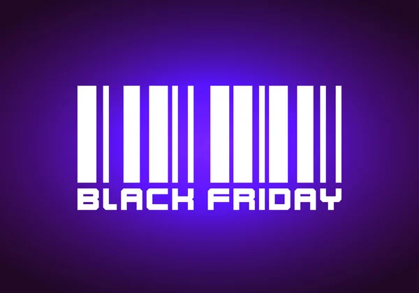 Strichcode beschriftet Black Friday — Stockvektor