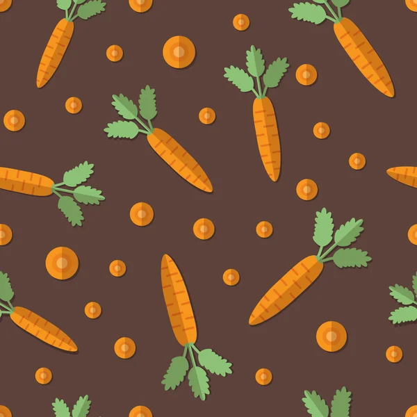 Набір візерунків овочів у плоскому стилі - морква — стоковий вектор
