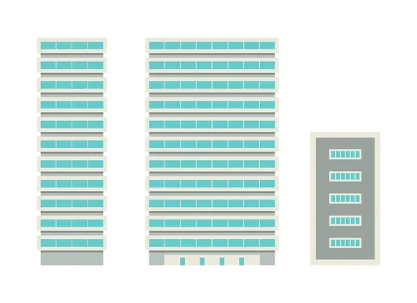 Edificio de gran altura - Plantilla para la creación Axonometric Projectio — Archivo Imágenes Vectoriales