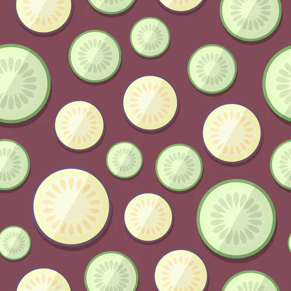 Ensemble de motifs de légumes dans un style plat - courge et courgettes — Image vectorielle