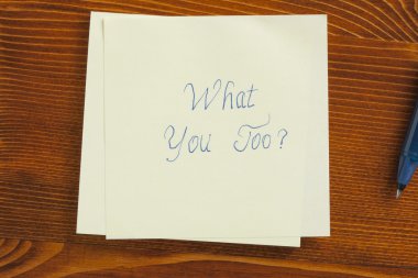 Yapışkan Not metin ile ne de