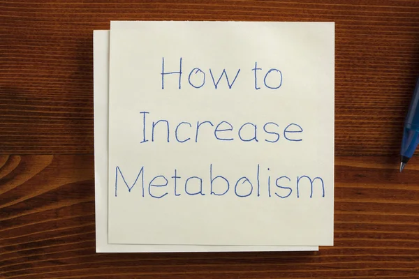 Cómo aumentar el metabolismo escrito a mano en una nota —  Fotos de Stock