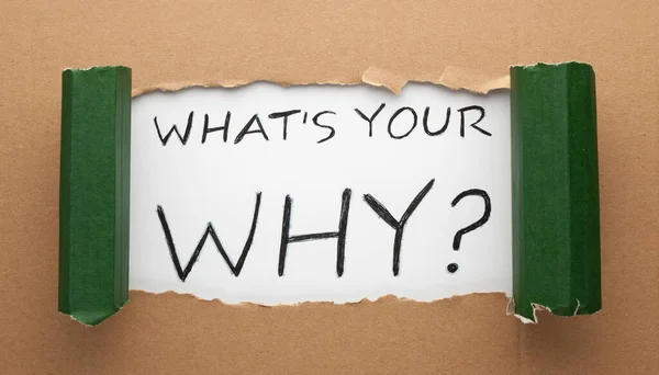 What Your Why Text Torn Paper Business Concept — Stock Photo, Image