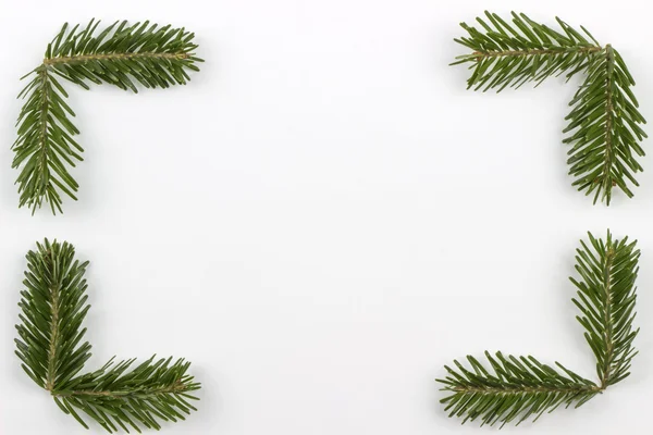 Quadro de Natal em fundo branco . — Fotografia de Stock