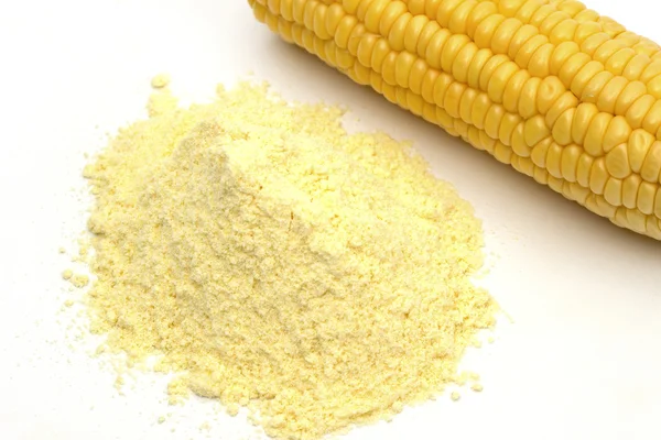 Sweet corn and corn flour — Stock Photo, Image