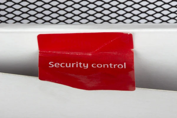 Control de seguridad de la inscripción — Foto de Stock