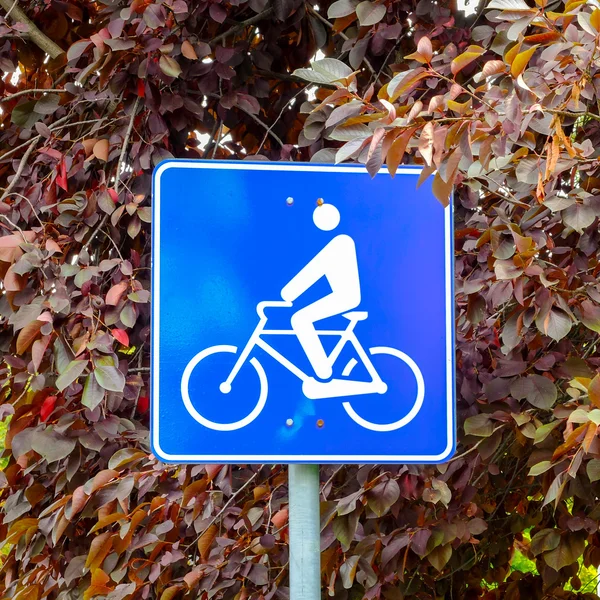 Ποδήλατο διαδρομή σημάδι — Φωτογραφία Αρχείου