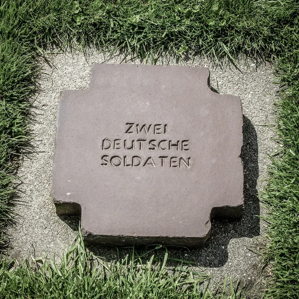 Nameless tomb at German war cemetery of La Cambe — Stock Photo, Image