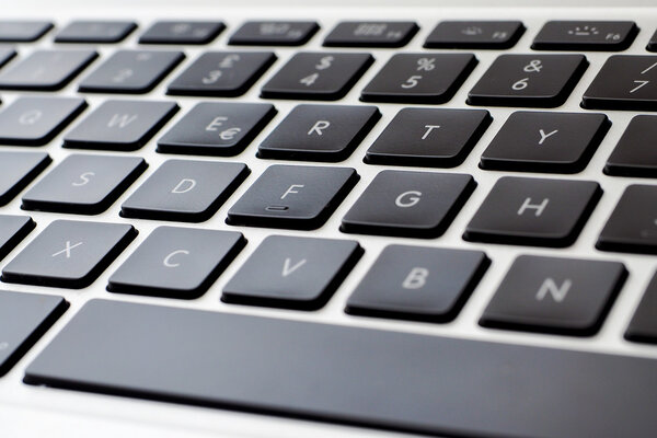 Computer keyboard keys close up